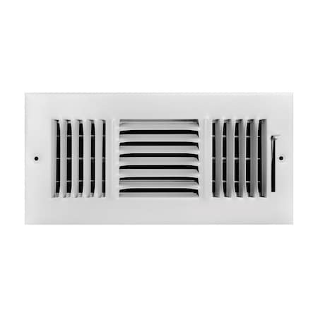 True Aire Tru Aire 4 in. H X 10 in. W 3-Way Powder Coat White Steel Wall/Ceiling Register C103M 10X04